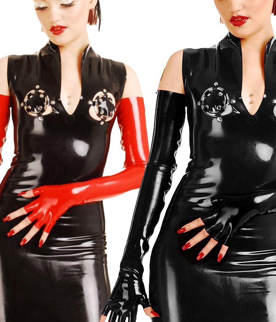 Mitaines longues latex