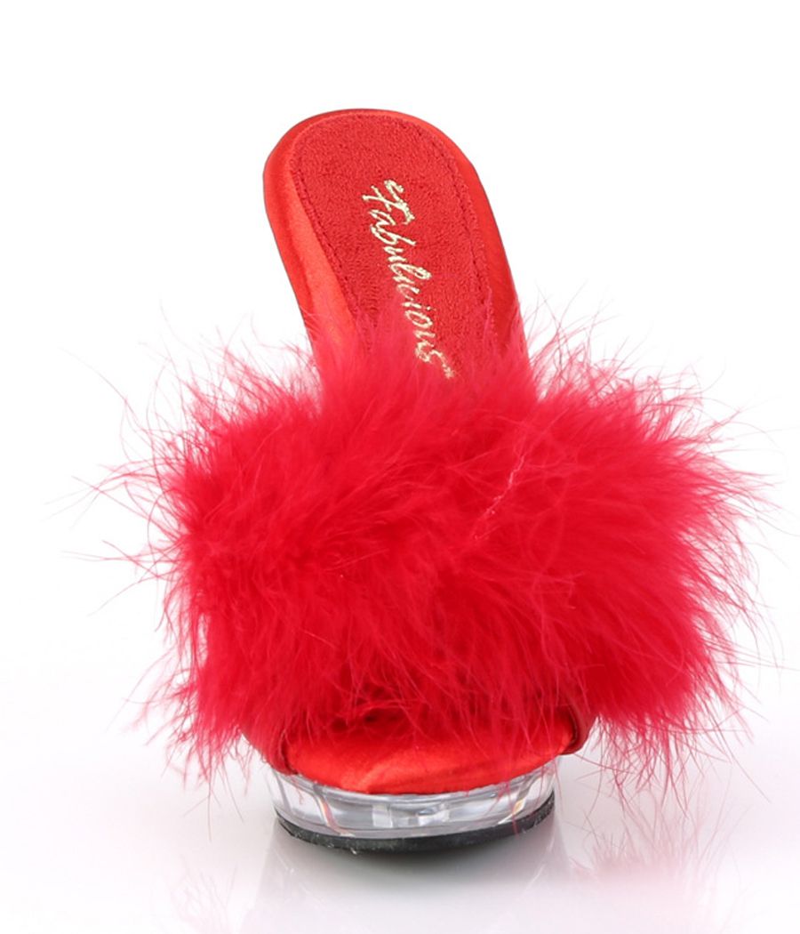 Mules froufrou talon haut
