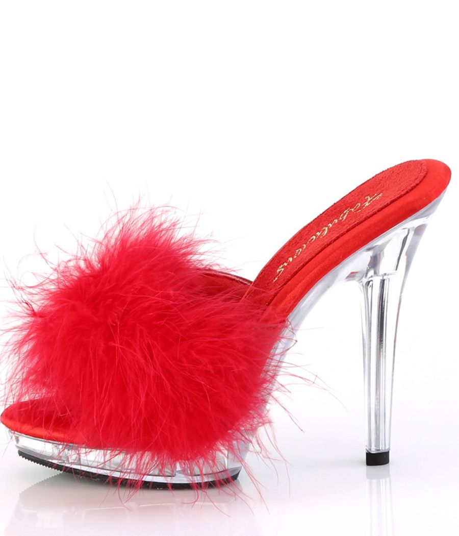Mules froufrou talon haut