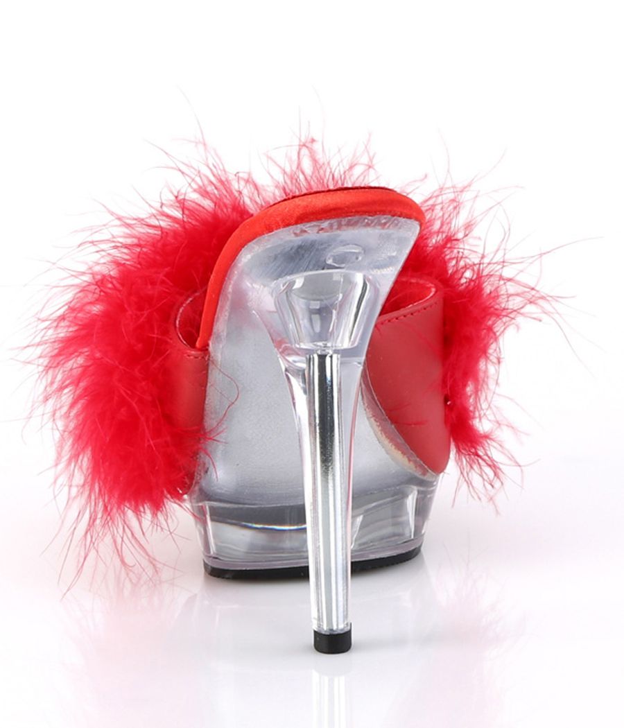 Mules froufrou talon haut