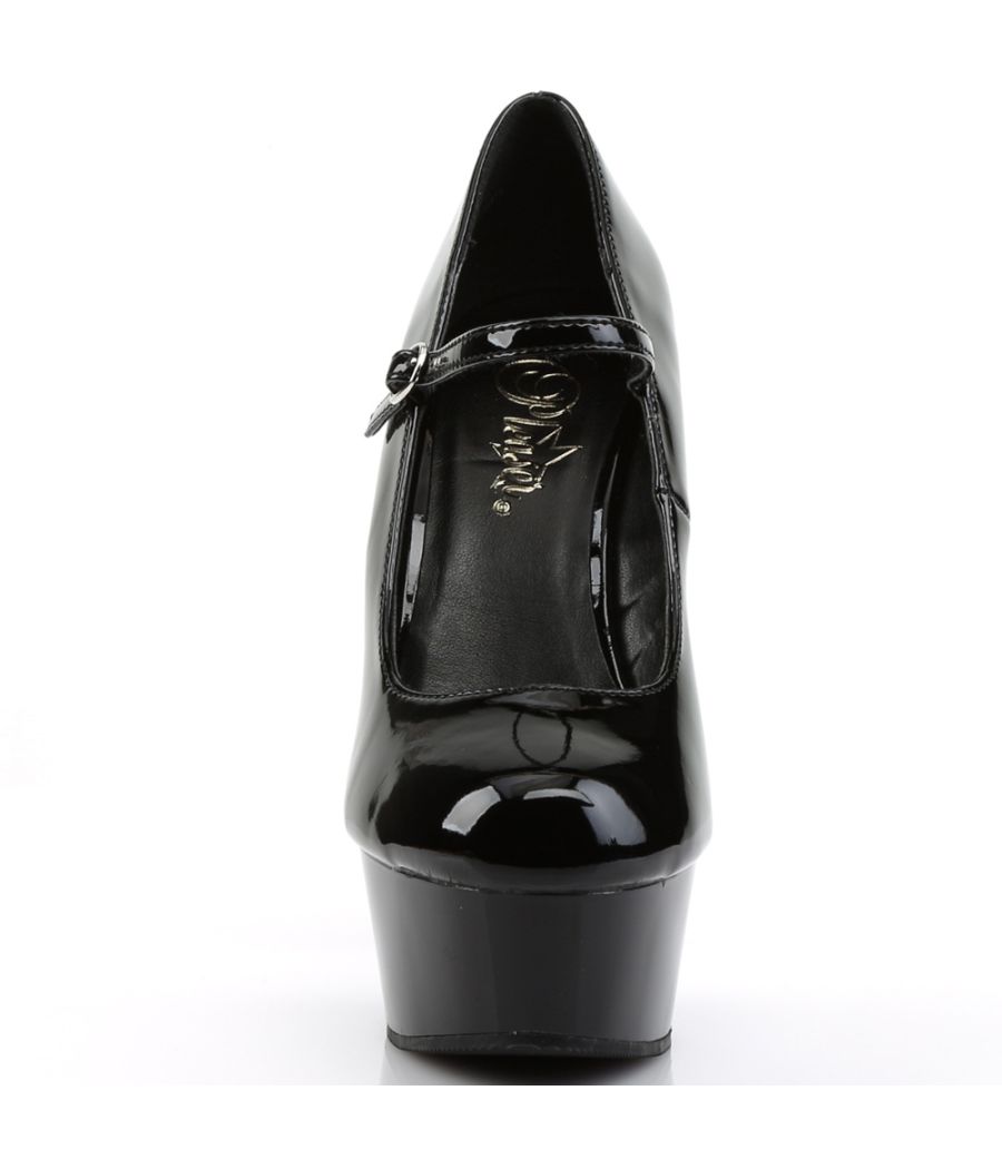 Escapins plateforme pleaser noir vernis