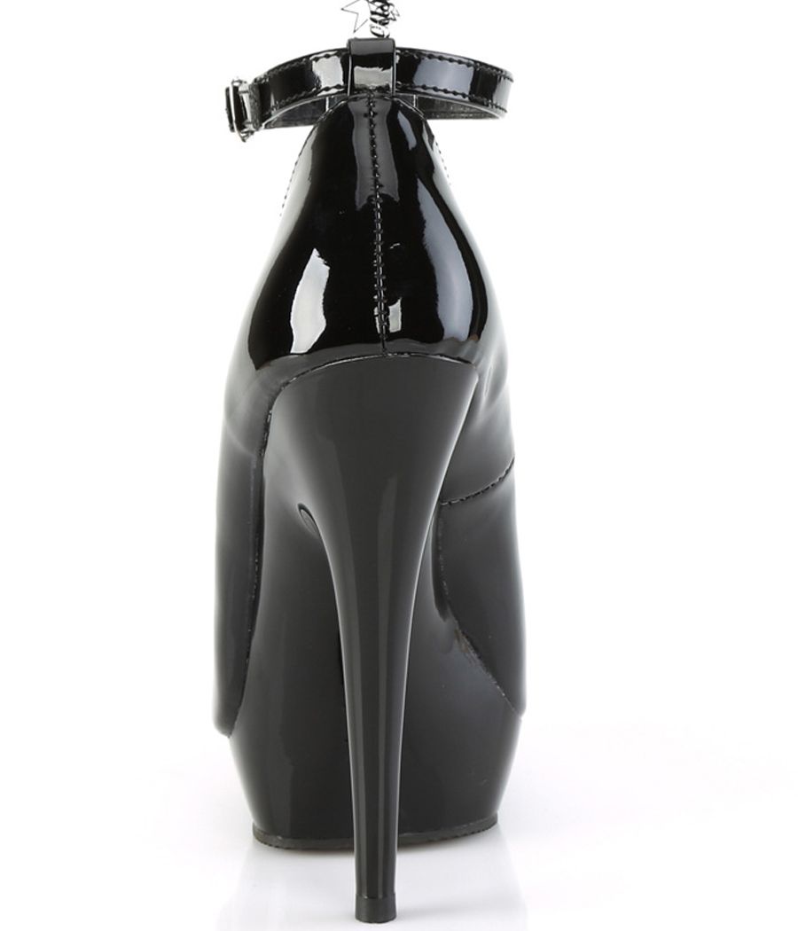 escarpins vernis noir talon 15cm
