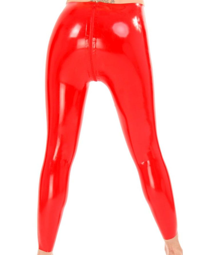 Leggings en latex rouge pas cher