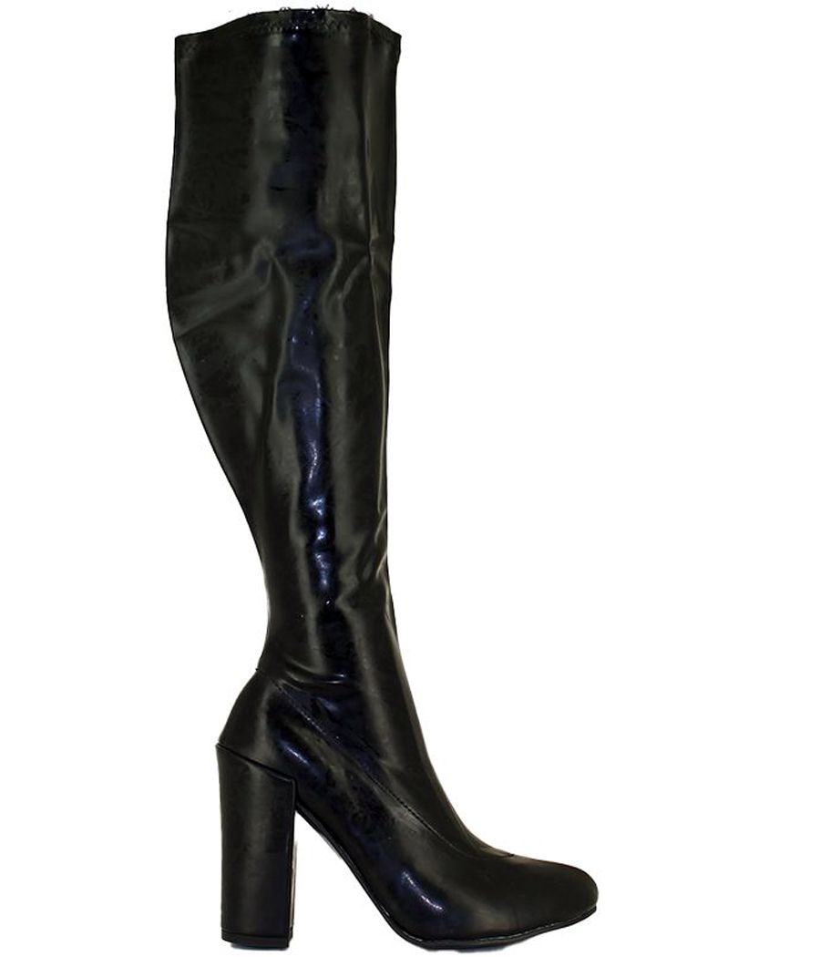 bottes femme latex noir