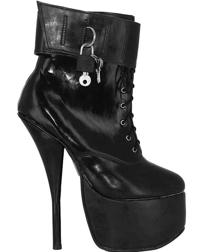 Bottines femme en latex noir - chaussures sexy et originales | chaussures femme | chaussures en latex | bottines caoutchouc | ta