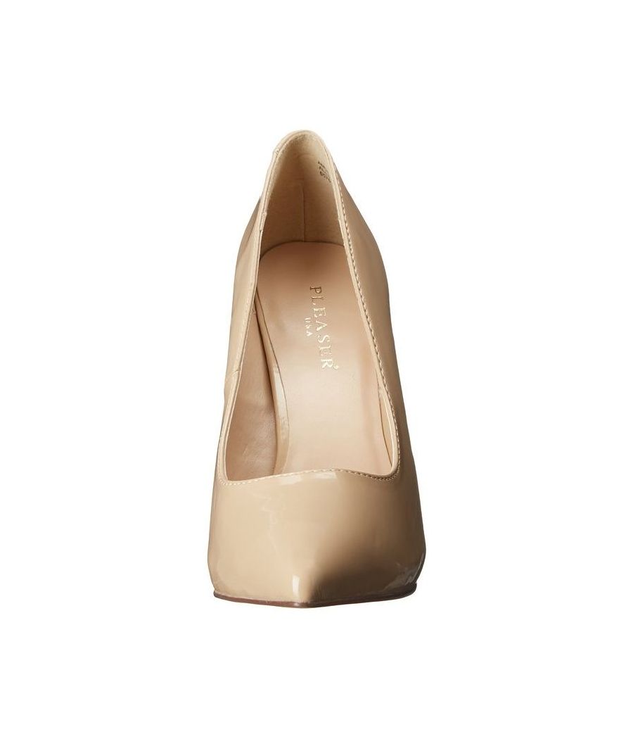 Escarpin caramel vernis talon fin
