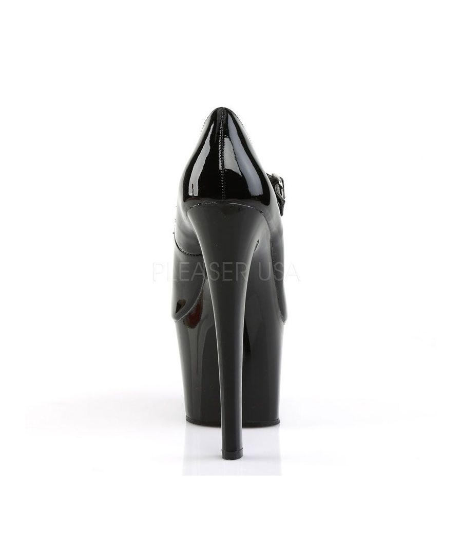 Escarpin noir vernis plateforme
