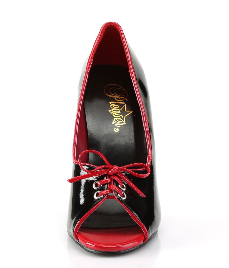 Chaussures sexy Seduce-216 bout ouvert nœud.