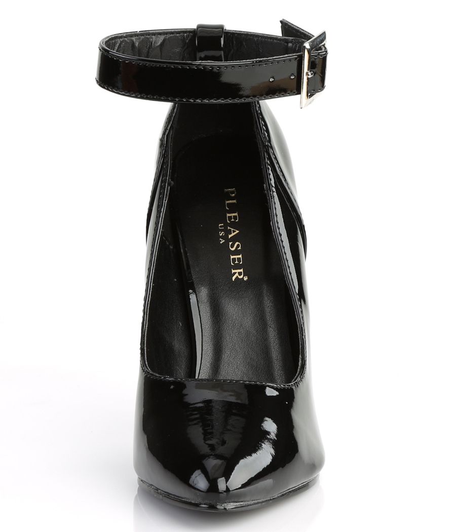 Escarpin Pleaser Seduce-431 noir verni, talon aiguille 12cm.