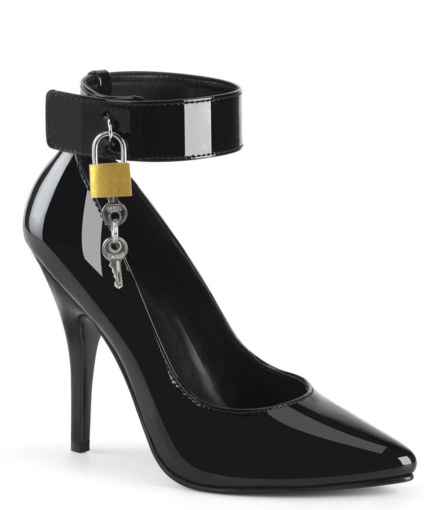 Escarpin vernis bride cheville 