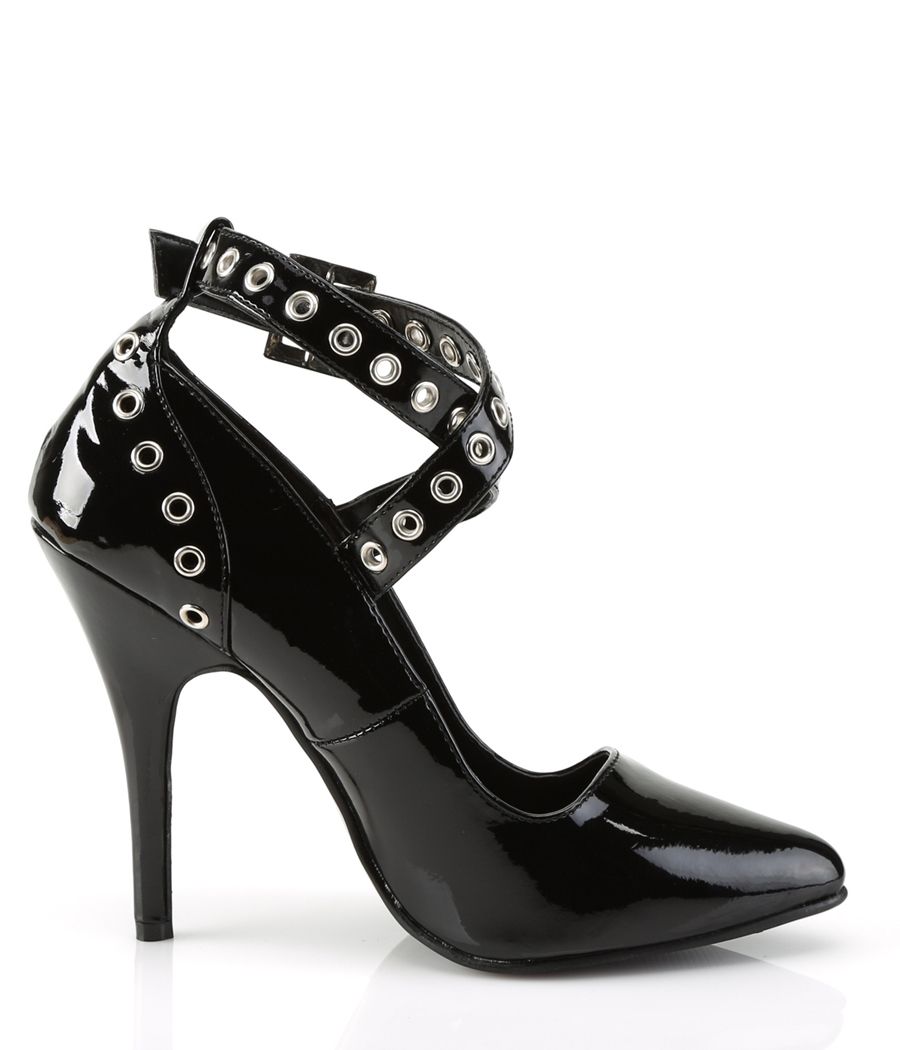 Chaussure à talon haut vernie, tenue de soirée Hussy.