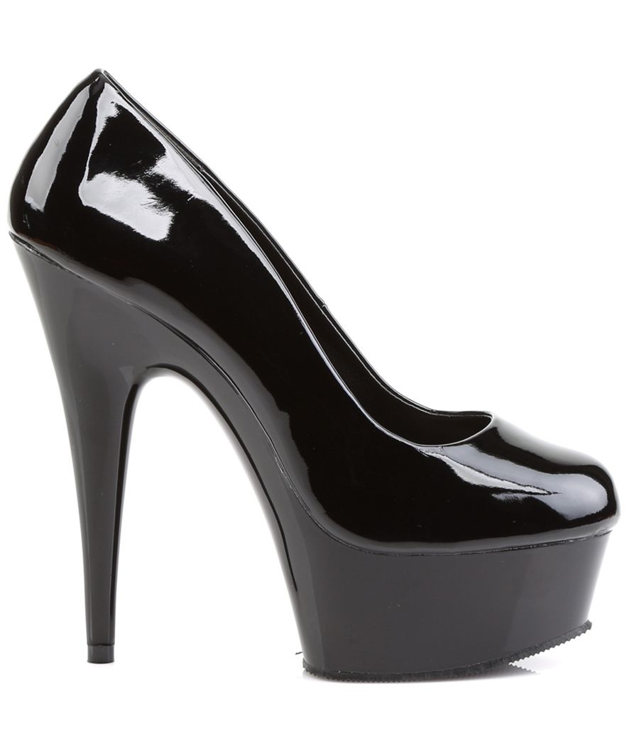 Escarpin de performance DELIGHT-685, vegan, noir brillant.
