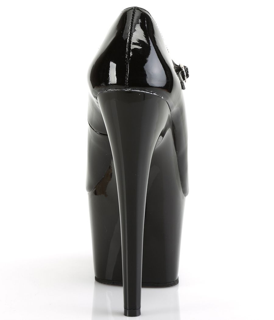 ADORE-787 en PVC verni, chaussures pour pole dance, look dominant.