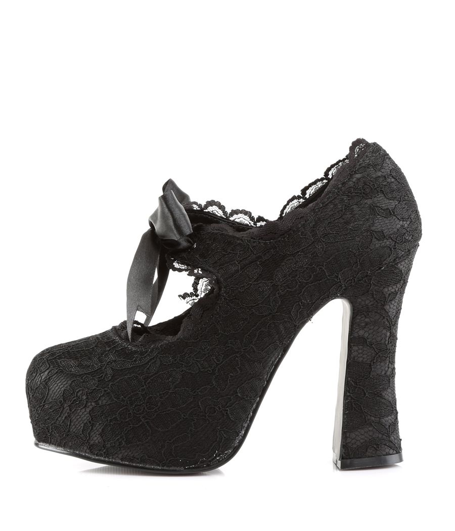 Talon haut Demonia DEMON-11, Mary Jane romantique sombre.