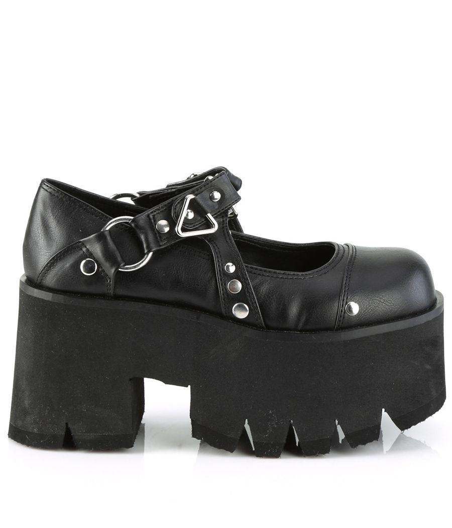 Escarpin alternatif ASHES-33, vegan, avec chaîne et cadenas.