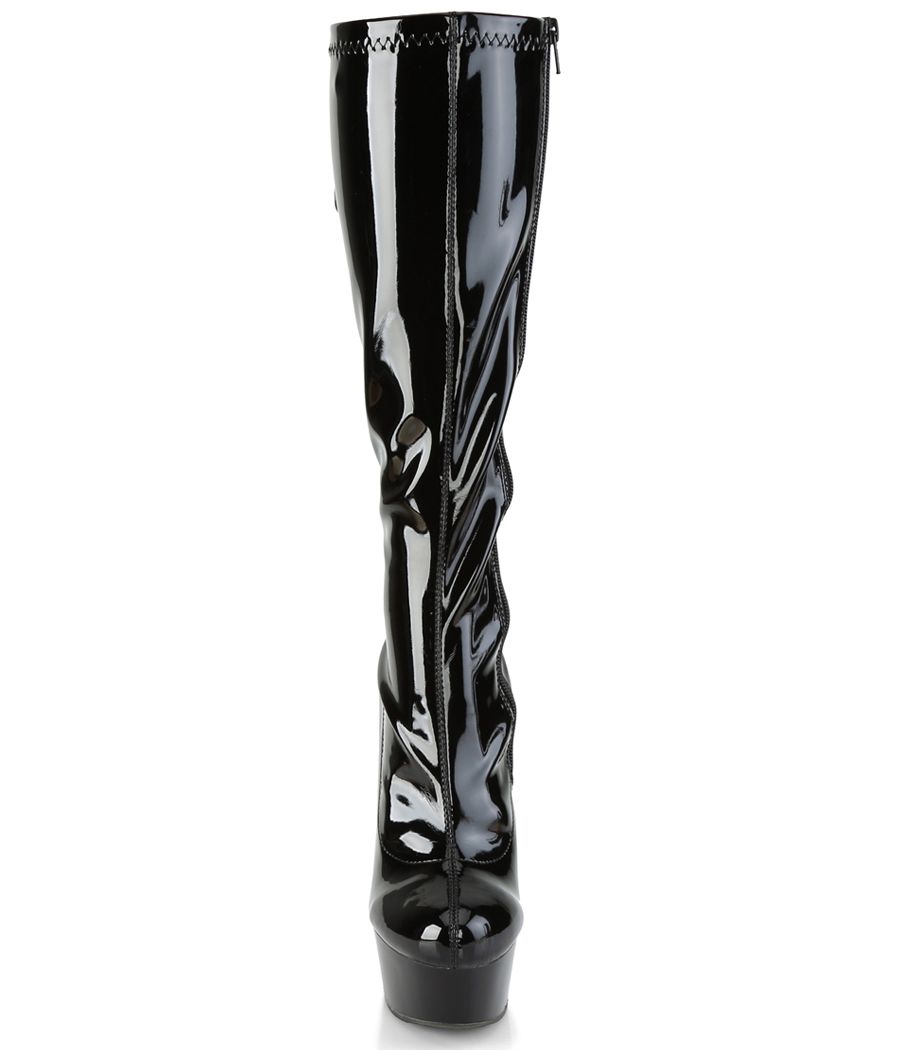 Bottes genoux Pleaser DELIGHT-2029, parfaites pour un look dominant.