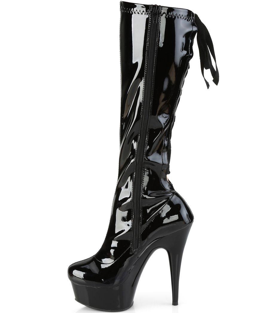 Bottes genoux Pleaser DELIGHT-2029, parfaites pour un look dominant.