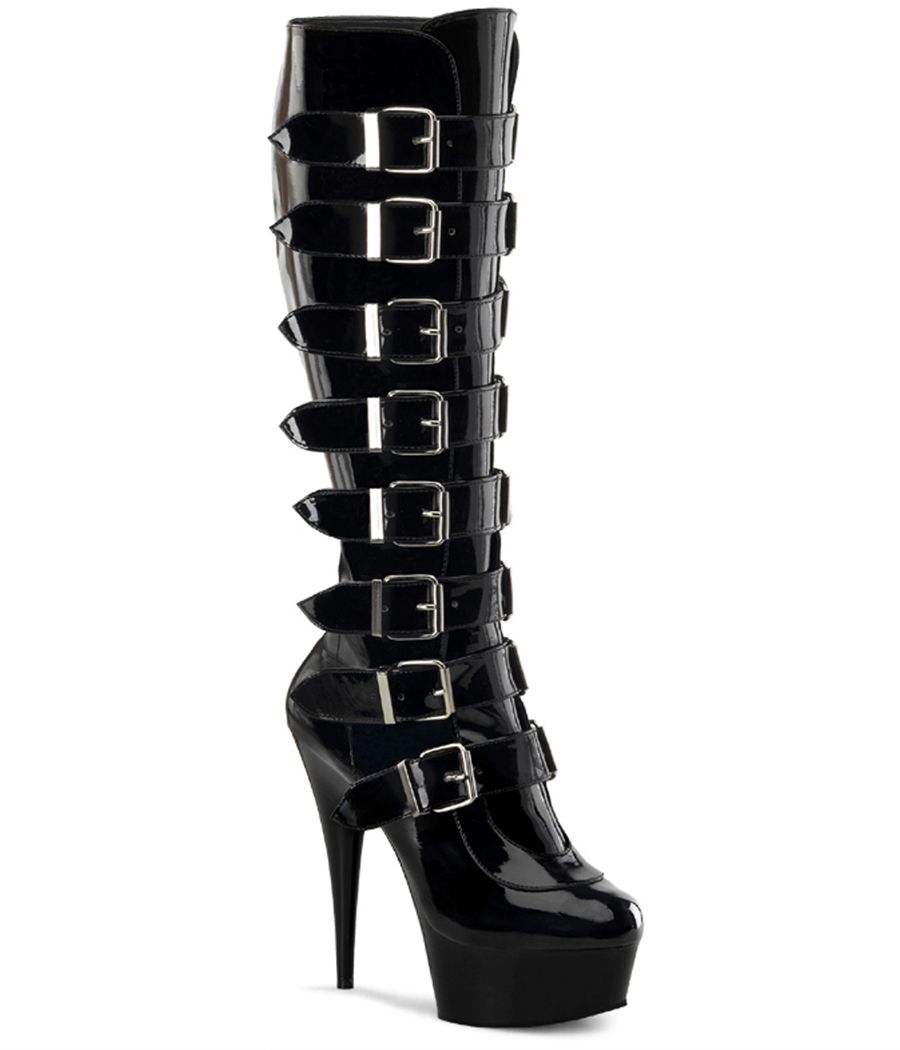 Bottes Pleaser DELIGHT-2049 avec multiples boucles.