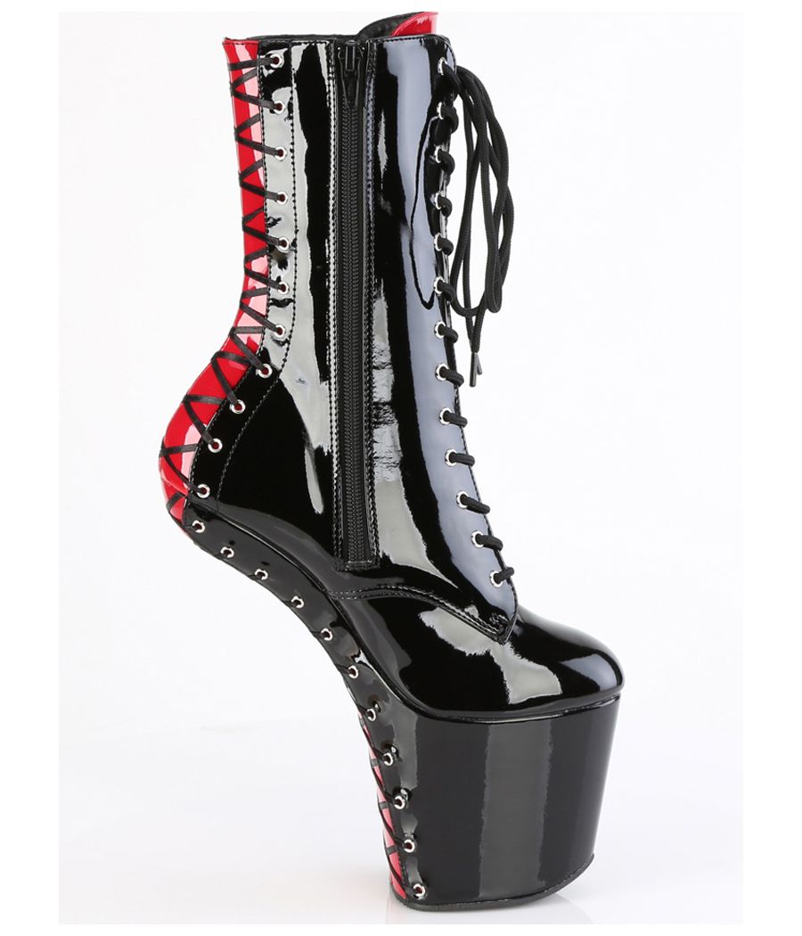 Chaussures fétichistes plateforme 20cm bicolores.