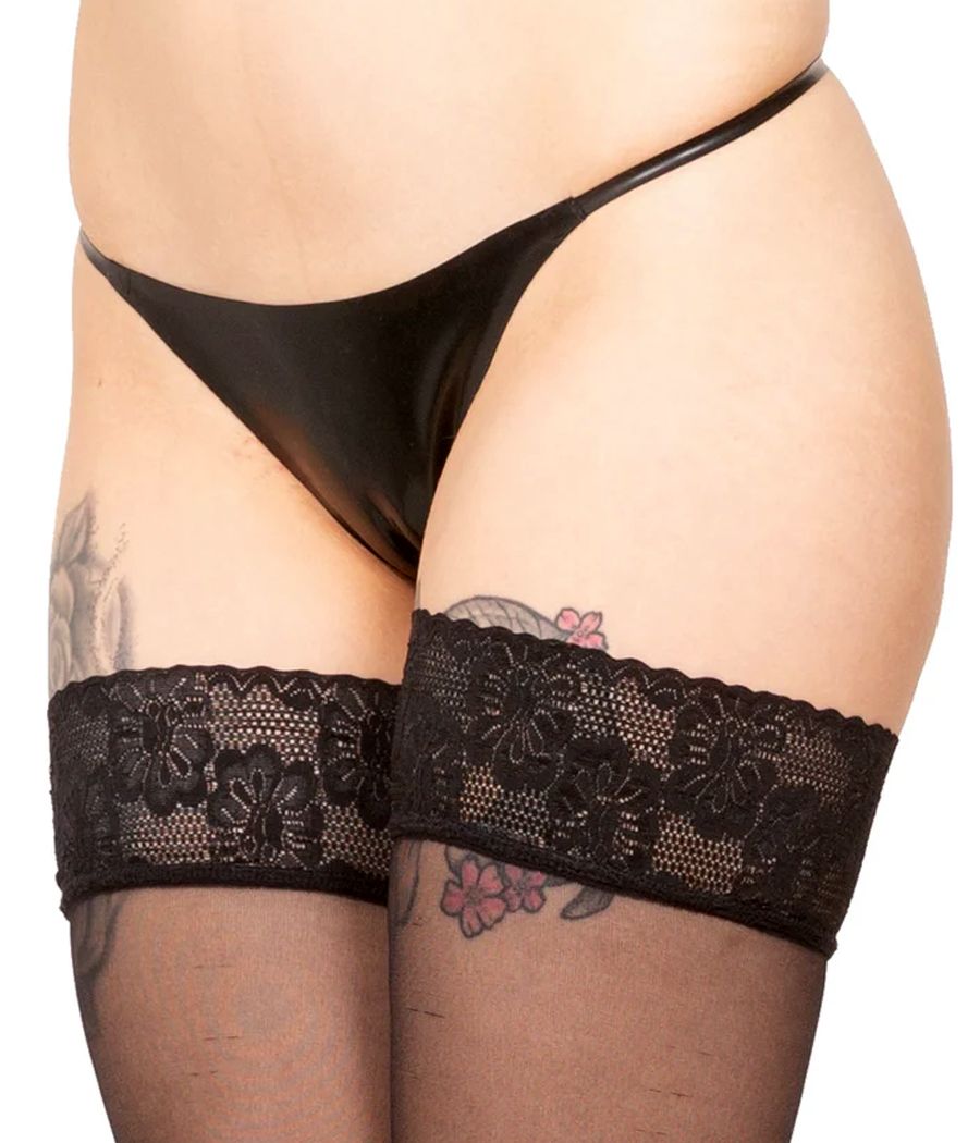 Vêtement érotique en latex pour femme.