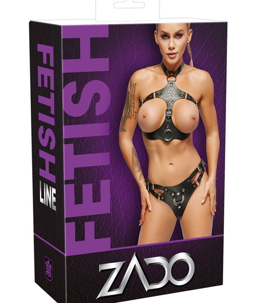 Harnais de corps et string strap-on Zado, pour jeux BDSM