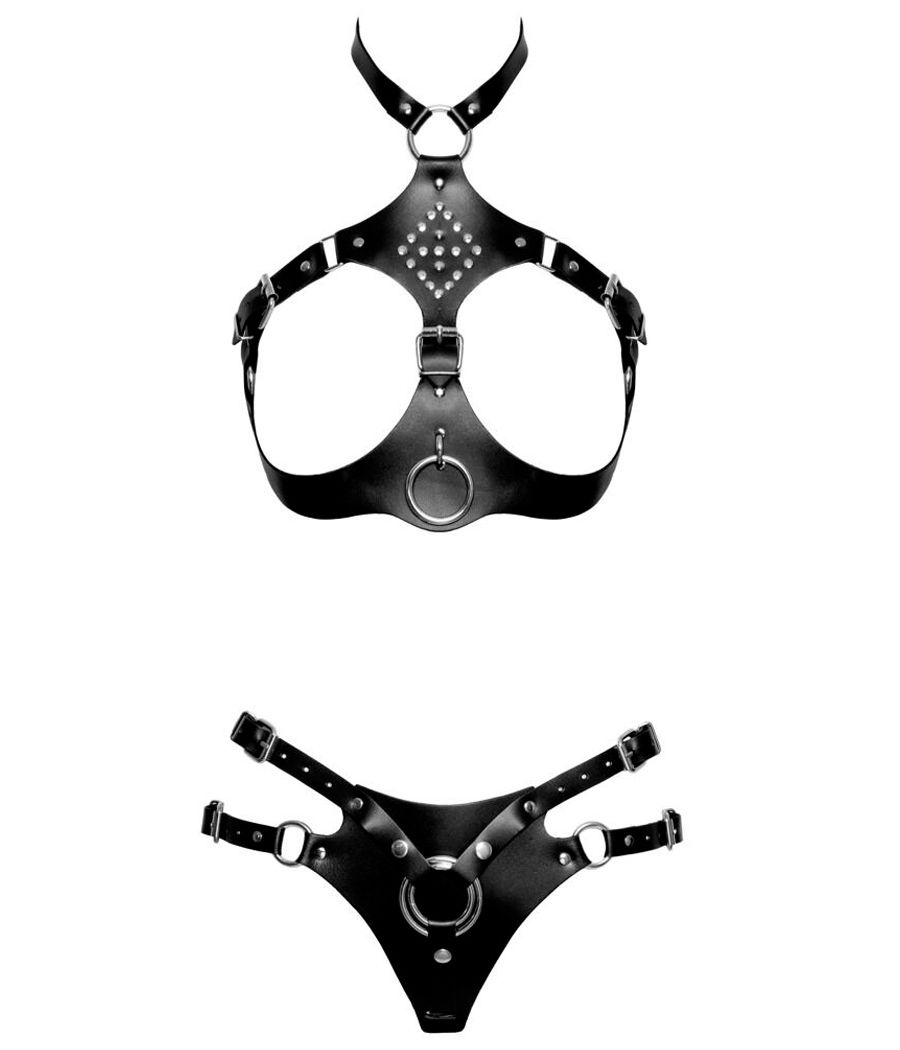 Harnais de corps et string strap-on Zado, pour jeux BDSM