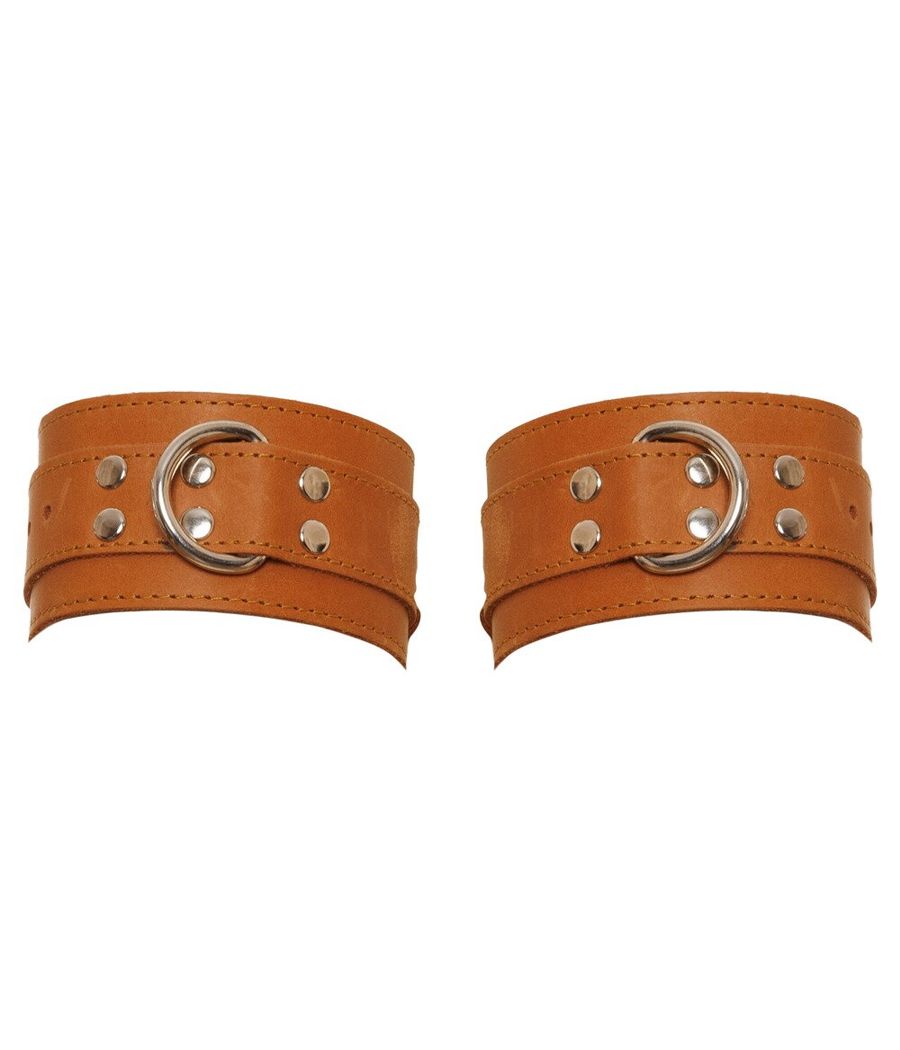 Menottes de poignet avec boucles réglables et anneaux en D