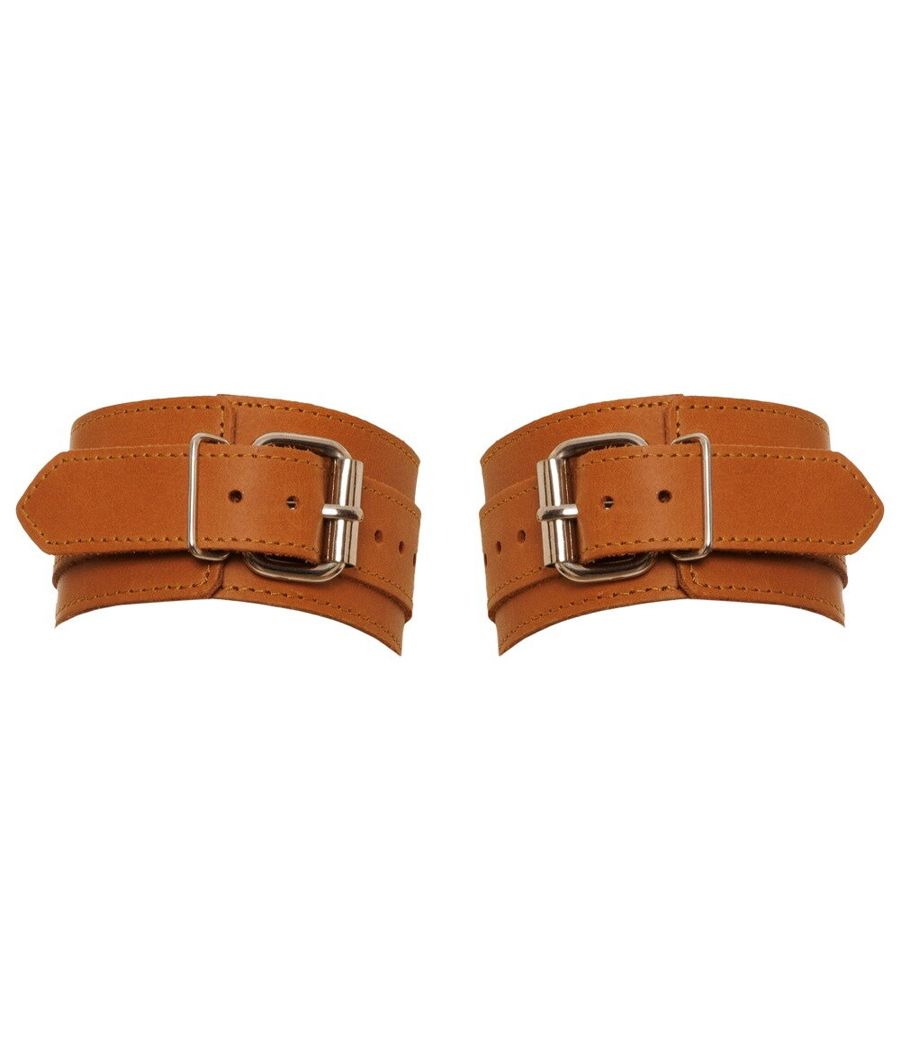 Menottes en cuir Zado pour jeux de soumission