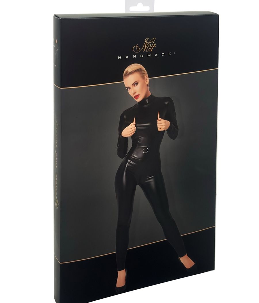 Catsuit Noir Handmade vue arrière zip double sens.
